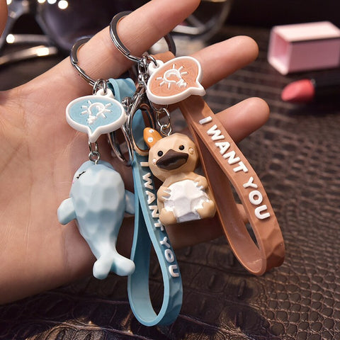 Cute Dolphin Keychain