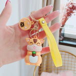 Creative personality silicone mouse key chain